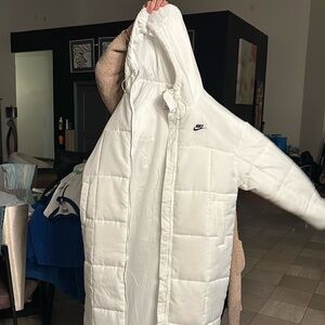 LONG DOWN JACKET CLASSIC PARKA WHITE/BLACK